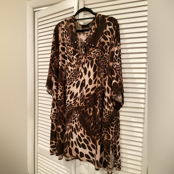 Natori Leopard Jersey Cover Up beach  Dress - Picture 2 of 10